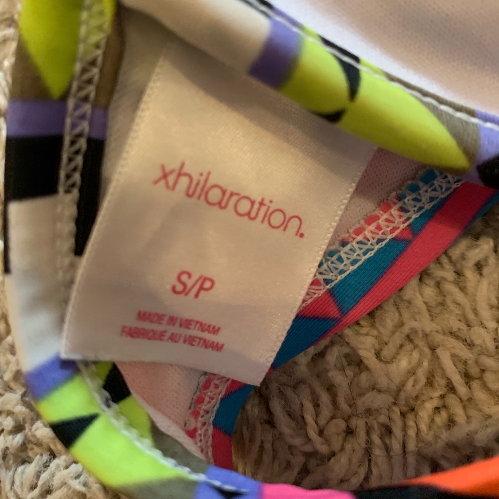 Abstract Multicolored Bikini Top - Picture 2 of 3
